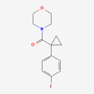 molecular formula C14H16FNO2 B2648355 (1-(4-Fluorophenyl)cyclopropyl)(morpholino)methanone CAS No. 1091380-21-0
