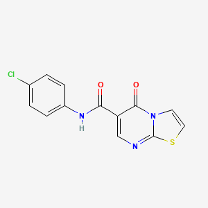 molecular formula C13H8ClN3O2S B2648363 N-(4-氯苯基)-5-氧代-5H-噻唑并[3,2-a]嘧啶-6-甲酰胺 CAS No. 851943-91-4