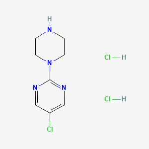 molecular formula C8H13Cl3N4 B2648372 5-Chloro-2-(piperazin-1-yl)pyrimidine dihydrochloride CAS No. 1774905-30-4