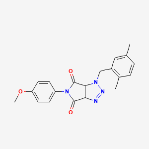 molecular formula C20H20N4O3 B2648379 1-(2,5-二甲基苄基)-5-(4-甲氧苯基)-3a,6a-二氢吡咯并[3,4-d][1,2,3]三唑-4,6(1H,5H)-二酮 CAS No. 1008227-30-2