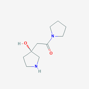 molecular formula C10H18N2O2 B2648380 2-(3-Hydroxypyrrolidin-3-yl)-1-(pyrrolidin-1-yl)ethan-1-one CAS No. 1780105-17-0