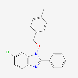molecular formula C21H17ClN2O B2648381 6-chloro-1-[(4-methylbenzyl)oxy]-2-phenyl-1H-1,3-benzimidazole CAS No. 338978-67-9
