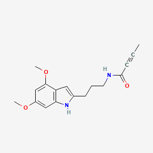 molecular formula C17H20N2O3 B2648394 N-[3-(4,6-Dimethoxy-1H-indol-2-yl)propyl]but-2-ynamide CAS No. 2411254-13-0