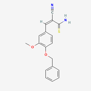 (Z)-3-(4-(benzyloxy)-3-methoxyphenyl)-2-cyanoprop-2-enethioamide