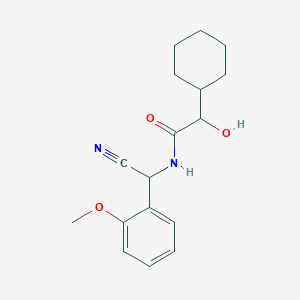 molecular formula C17H22N2O3 B2648398 N-[Cyano-(2-methoxyphenyl)methyl]-2-cyclohexyl-2-hydroxyacetamide CAS No. 1825638-89-8