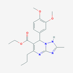 molecular formula C20H26N4O4 B264840 ethyl 7-(3,4-dimethoxyphenyl)-2-methyl-5-propyl-1,7-dihydro-[1,2,4]triazolo[1,5-a]pyrimidine-6-carboxylate 