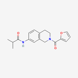 N-(2-(furan-2-carbonyl)-1,2,3,4-tetrahydroisoquinolin-7-yl)isobutyramide