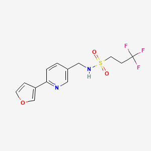 3,3,3-trifluoro-N-((6-(furan-3-yl)pyridin-3-yl)methyl)propane-1-sulfonamide