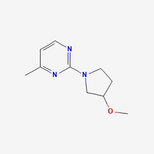 molecular formula C10H15N3O B2648405 2-(3-甲氧基吡咯烷-1-基)-4-甲基嘧啶 CAS No. 2097888-21-4