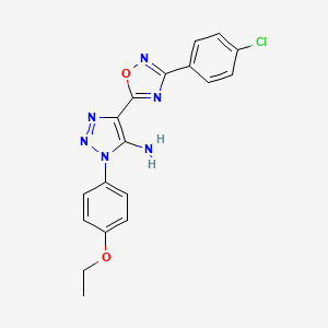 4-[3-(4-chlorophenyl)-1,2,4-oxadiazol-5-yl]-1-(4-ethoxyphenyl)-1H-1,2,3-triazol-5-amine