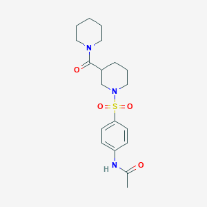 molecular formula C19H27N3O4S B264841 N-(4-{[3-(1-piperidinylcarbonyl)-1-piperidinyl]sulfonyl}phenyl)acetamide 