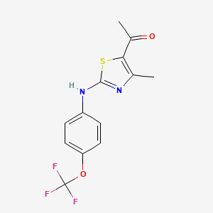 1-(5-Methyl-3-((4-(trifluoromethoxy)phenyl)amino)-2,4-thiazolyl)ethan-1-one