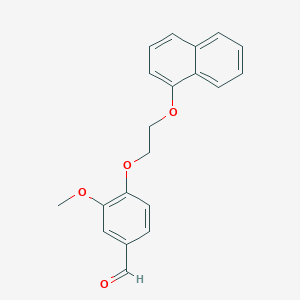 molecular formula C20H18O4 B2648418 3-Methoxy-4-(2-naphthalen-1-yloxyethoxy)benzaldehyde CAS No. 864664-69-7