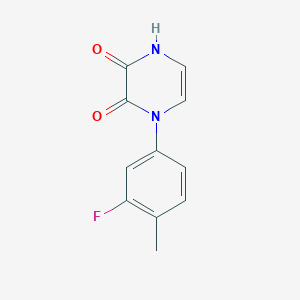 molecular formula C11H9FN2O2 B2648429 1-(3-氟-4-甲基苯基)-1,4-二氢吡嗪-2,3-二酮 CAS No. 899965-66-3