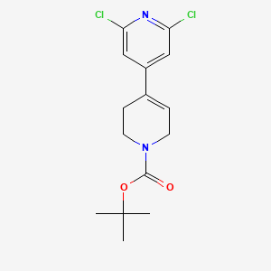 molecular formula C15H18Cl2N2O2 B2648430 4-(2,6-二氯吡啶-4-基)-5,6-二氢吡啶-1(2H)-羧酸叔丁酯 CAS No. 1239363-36-0