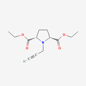 molecular formula C13H19NO4 B2648435 Diethyl (2S,5R)-1-prop-2-ynylpyrrolidine-2,5-dicarboxylate CAS No. 1935673-00-9