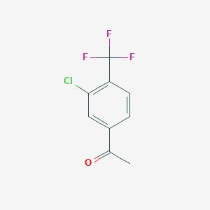 molecular formula C9H6ClF3O B2648436 1-(3-Chloro-4-(trifluoromethyl)phenyl)ethanone CAS No. 129322-80-1