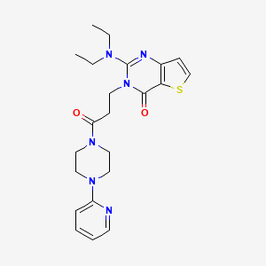 2-(diethylamino)-3-(3-oxo-3-(4-(pyridin-2-yl)piperazin-1-yl)propyl)thieno[3,2-d]pyrimidin-4(3H)-one