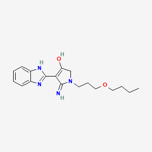 5-amino-4-(1H-1,3-benzodiazol-2-yl)-1-(3-butoxypropyl)-2,3-dihydro-1H-pyrrol-3-one