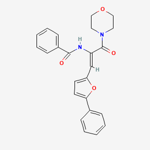 molecular formula C24H22N2O4 B2648451 (Z)-N-(3-morpholino-3-oxo-1-(5-phenylfuran-2-yl)prop-1-en-2-yl)benzamide CAS No. 301312-64-1