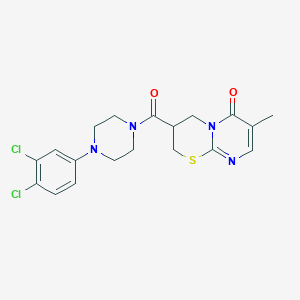 3-(4-(3,4-dichlorophenyl)piperazine-1-carbonyl)-7-methyl-3,4-dihydropyrimido[2,1-b][1,3]thiazin-6(2H)-one