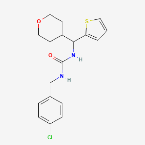 1-(4-chlorobenzyl)-3-((tetrahydro-2H-pyran-4-yl)(thiophen-2-yl)methyl)urea