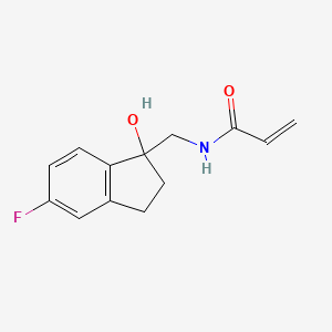 N-[(5-Fluoro-1-hydroxy-2,3-dihydroinden-1-yl)methyl]prop-2-enamide