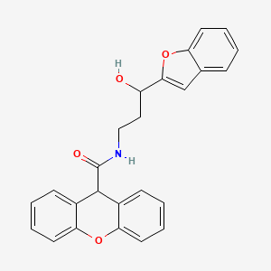 molecular formula C25H21NO4 B2648468 N-(3-(benzofuran-2-yl)-3-hydroxypropyl)-9H-xanthene-9-carboxamide CAS No. 1448136-42-2