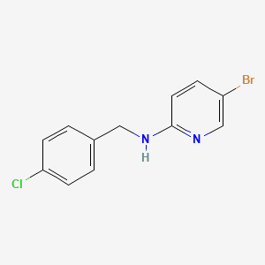 molecular formula C12H10BrClN2 B2648475 5-bromo-N-[(4-chlorophenyl)methyl]pyridin-2-amine CAS No. 694508-76-4