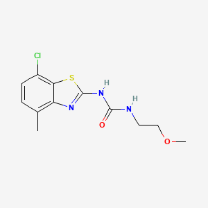 molecular formula C12H14ClN3O2S B2648481 1-(7-Chloro-4-methylbenzo[d]thiazol-2-yl)-3-(2-methoxyethyl)urea CAS No. 1219906-91-8
