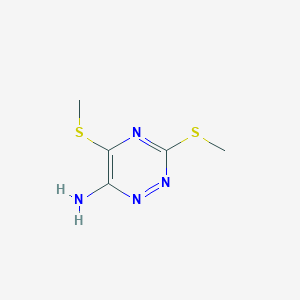 molecular formula C5H8N4S2 B2648482 3,5-Bis(methylthio)-1,2,4-triazin-6-amine CAS No. 84582-90-1