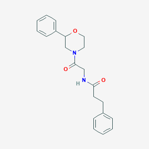 molecular formula C21H24N2O3 B2648483 N-(2-氧代-2-(2-苯基吗啉代)乙基)-3-苯基丙酰胺 CAS No. 954010-66-3
