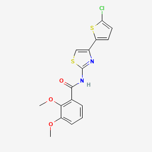 molecular formula C16H13ClN2O3S2 B2648485 N-(4-(5-chlorothiophen-2-yl)thiazol-2-yl)-2,3-dimethoxybenzamide CAS No. 896010-83-6