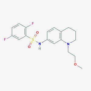 molecular formula C18H20F2N2O3S B2648486 2,5-difluoro-N-(1-(2-methoxyethyl)-1,2,3,4-tetrahydroquinolin-7-yl)benzenesulfonamide CAS No. 1172041-49-4