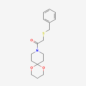 2-(Benzylthio)-1-(1,5-dioxa-9-azaspiro[5.5]undecan-9-yl)ethanone