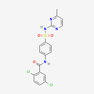 molecular formula C18H14Cl2N4O3S B2648491 2,5-dichloro-N-{4-[(4-methylpyrimidin-2-yl)sulfamoyl]phenyl}benzamide CAS No. 349085-80-9