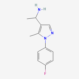 1-[1-(4-fluorophenyl)-5-methyl-1H-pyrazol-4-yl]ethan-1-amine