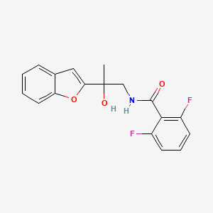 molecular formula C18H15F2NO3 B2648504 N-(2-(benzofuran-2-yl)-2-hydroxypropyl)-2,6-difluorobenzamide CAS No. 2034545-37-2