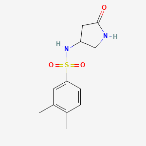 molecular formula C12H16N2O3S B2648505 3,4-dimethyl-N-(5-oxopyrrolidin-3-yl)benzenesulfonamide CAS No. 1396752-07-0