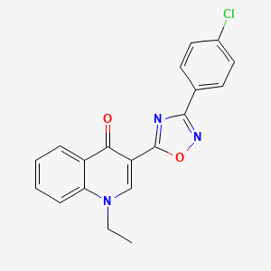 3-(3-(4-chlorophenyl)-1,2,4-oxadiazol-5-yl)-1-ethylquinolin-4(1H)-one