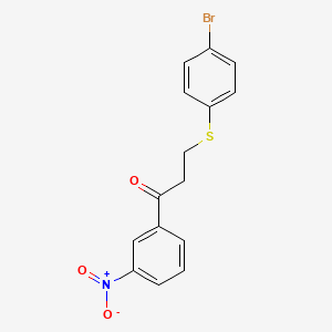 molecular formula C15H12BrNO3S B2648514 3-[(4-Bromophenyl)sulfanyl]-1-(3-nitrophenyl)-1-propanone CAS No. 882749-23-7