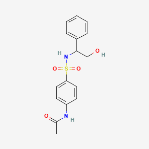 N-{4-[(2-hydroxy-1-phenylethyl)sulfamoyl]phenyl}acetamide