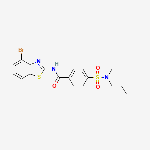 molecular formula C20H22BrN3O3S2 B2648530 N-(4-溴苯并[d]噻唑-2-基)-4-(N-丁基-N-乙基磺酰基)苯甲酰胺 CAS No. 892852-73-2