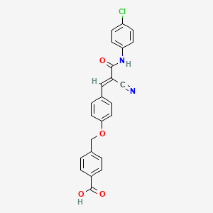 molecular formula C24H17ClN2O4 B2648532 4-[[4-[(E)-3-(4-chloroanilino)-2-cyano-3-oxoprop-1-enyl]phenoxy]methyl]benzoic acid CAS No. 340220-60-2