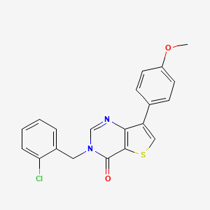 3-(2-chlorobenzyl)-7-(4-methoxyphenyl)thieno[3,2-d]pyrimidin-4(3H)-one