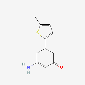 molecular formula C11H13NOS B2648538 3-Amino-5-(5-methyl-2-thienyl)cyclohex-2-en-1-one CAS No. 239130-97-3