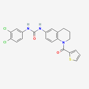 1-(3,4-Dichlorophenyl)-3-(1-(thiophene-2-carbonyl)-1,2,3,4-tetrahydroquinolin-6-yl)urea