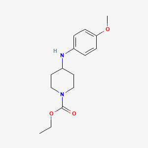 molecular formula C15H22N2O3 B2648542 ethyl 4-(4-methoxyanilino)tetrahydro-1(2H)-pyridinecarboxylate CAS No. 860788-27-8