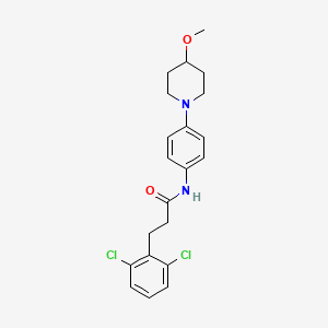 3-(2,6-Dichlorophenyl)-N-[4-(4-methoxypiperidin-1-YL)phenyl]propanamide