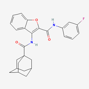 molecular formula C26H25FN2O3 B2648564 3-[(1-金刚烷基羰基)氨基]-N-(3-氟苯基)-1-苯并呋喃-2-甲酰胺 CAS No. 847407-12-9